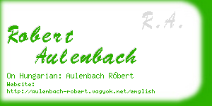 robert aulenbach business card